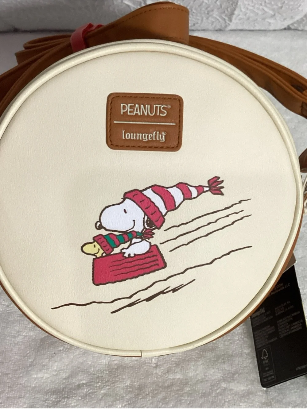 Loungefly Hot Topic Exclusive Peanuts Snoopy Christmas Wreath Crossbody Bag NEW